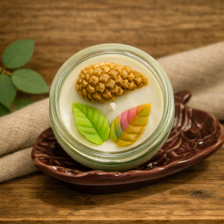 Luksuslik Nahk küünal 80g – elegantne nahalõhnaline sojavahast küünal