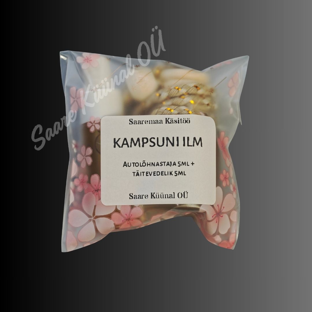 Kampsuni Ilm autolõhnastaja ja täitevedeliku komplekt sooja, pehme ja hubase aroomiga.