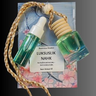 Luksuslik Nahk autolõhnastaja ja täitevedeliku komplekt elegantse naha aroomiga autosse.